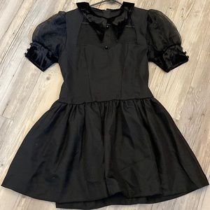 Black Halloween Baby Doll Dress